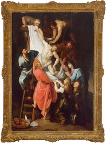 Die Kreuzabnahme Verkleinerte Seitenverkehrte Wiederholung Nach Dem Gemalde In Der Kathedrale Von Antwerpen By Peter Paul Rubens On Artnet