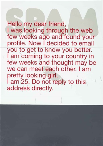 Spam Painting No 26 Hello My Dear Friendice By Johannes Wohnseifer On Artnet