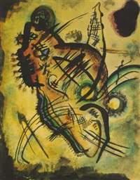 Wassily Kandinsky Kunstpostkarte Bauhaus Dame in Moskau