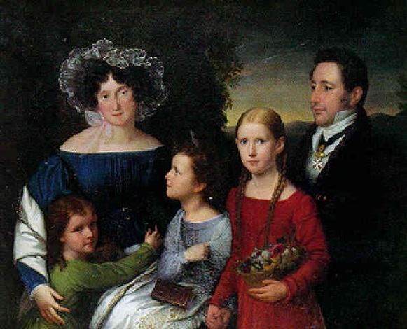 Portrait de la famille du Comte G.B. della Torre by Natale Schiavoni on