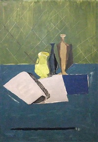 Stillleben mit offenem Buch, 1972