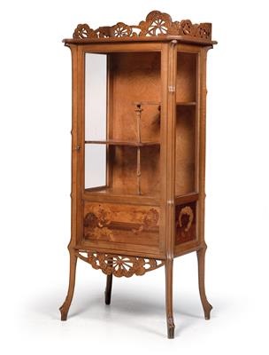 A Display Cabinet Les Ombelliferes Emile Galle Nancy C 1900 By