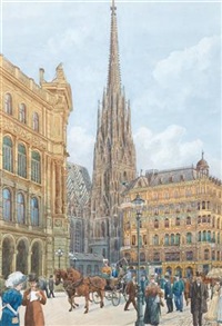 A view of St. Stephen’s seen from the Graben, 1908 A view of St. Stephen’s seen from the Graben, 1908