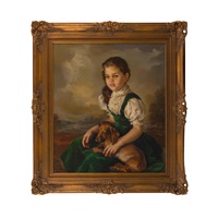 A portrait of a young girl holding a..., 1956 A portrait of a young girl holding a..., 1956