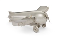 A GERMAN SILVER-PLATED 'MONOPLANE' COCKTAIL SHAKER A GERMAN SILVER-PLATED 'MONOPLANE' COCKTAIL SHAKER