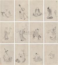 A baimiao of the arhats (album w/18 works)
