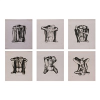 Two Figures I,II,III,IV,V and VI Six Figure..., 1980 Two Figures I,II,III,IV,V and VI Six Figure..., 1980