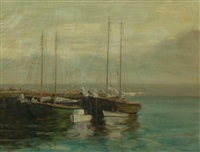 Sailboats in the harbour