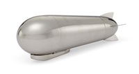 A GERMAN SILVER-PLATED 'ZEPPELIN' COCKTAIL SHAKER A GERMAN SILVER-PLATED 'ZEPPELIN' COCKTAIL SHAKER