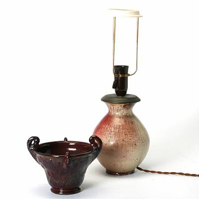 Vase And Lamp By Kahler Pottery Co On Artnet