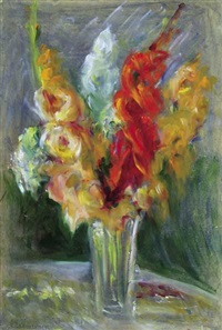 Gladioli in glass vase, 1993