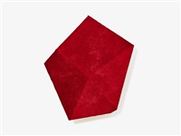 A pentagonal brooch with red pigment, 2013 A pentagonal brooch with red pigment, 2013
