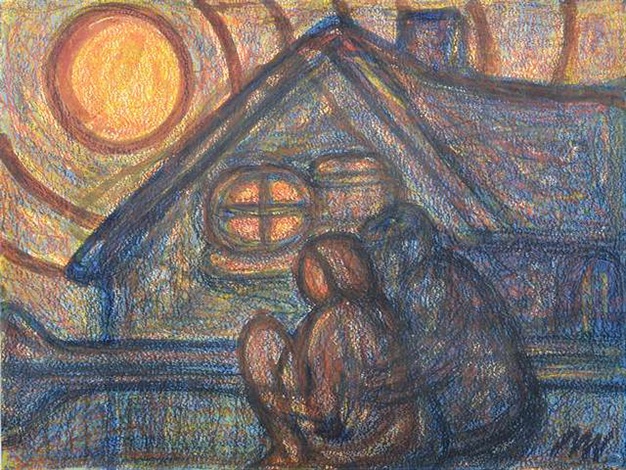 Paar Vor Einem Haus By Sepp Mahler On Artnet