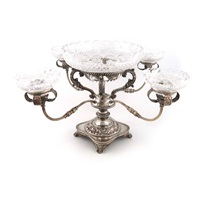 A modern silver épergne, 1987