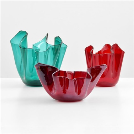 3 Handkerchief Vases By Venini Co On Artnet