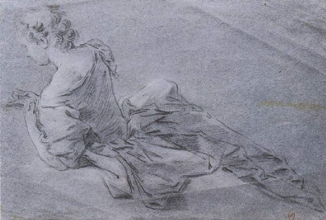 reclining female figure painting