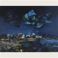 Landscape with kites