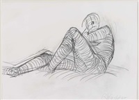 Zwei Bildhauerzeichnungen (Scheune...., 1991