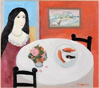 Figura femminile in un interno