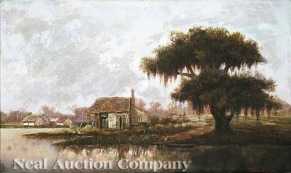 Cabins Beside The Louisiana Bayou By Marie Rosalba Faure On Artnet