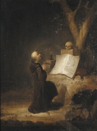 a hermit in prayer by jan adriaensz van staveren