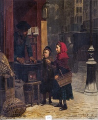 Paris, le marchand de marrons grillés et..., 1870 Paris, le marchand de marrons grillés et..., 1870