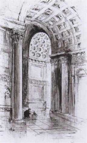 Interior St Pauls Cathedral By Lloyd Frederic Rees On Artnet