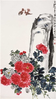 菊石双雀, 1972