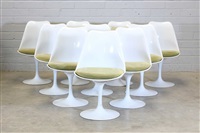 A set of ten Knoll 'Tulip' dining chairs, 1955