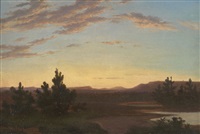 Bord de rivière au crépuscule