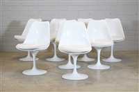 A set of eight Knoll 'Tulip' dining chairs, 1955