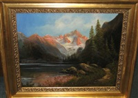 Mountain landscape with foreground river