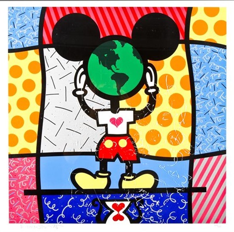 romero britto mickey and minnie