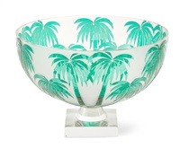 Faberge Cameo Glass Centerpiece Bowl