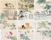 花鸟人物册, 1925