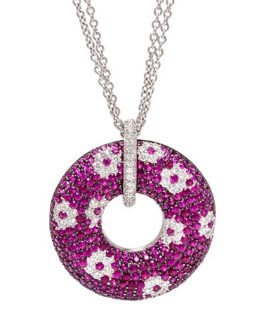 An 18 Karat White Gold, Diamond and 