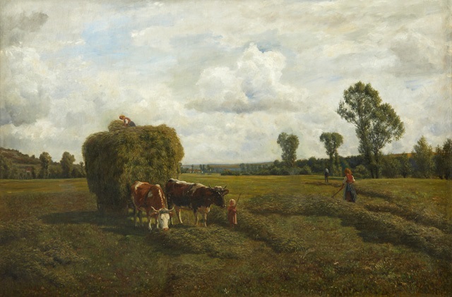 Heuernte Vor Weitem Landschaftshintergrund By Julius Kornbeck On Artnet