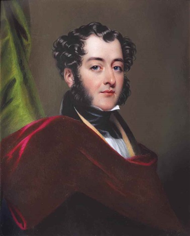 Charles William Bury, 2nd Earl of Charleville 18011851 seated in red