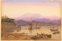 Sunlit mountain landscape, possibly Italy, 1852 Sunlit mountain landscape, possibly Italy, 1852
