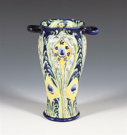 Vase In Peacock Feathers Pattern By Walter Moorcroft On Artnet