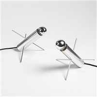 Grasshopper table lamps (pair), 1968