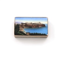 An Austrian silver and enamel vesta box