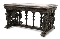 S. Karpen & Bros. Mahogany Library Table with...