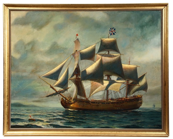 Ships Portrait HMS Centurion by John W. Schmidt on artnet