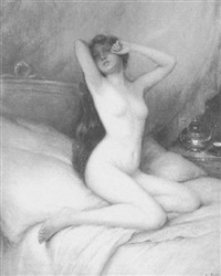 Female nude on bed
