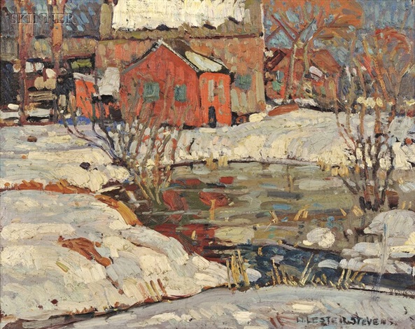 The Red Barn By William Lester Stevens On Artnet