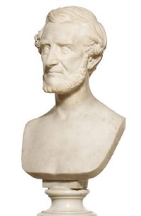 A portrait bust of Frederik Hammerich, 1881