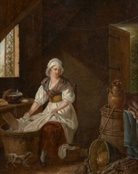 Blanchisseuse dans un intérieur, 1818 Blanchisseuse dans un intérieur, 1818