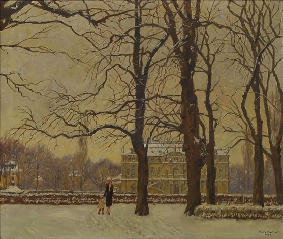 Palais Im Grossen Garten Zu Dresden Im Winter By Fritz Beckert On