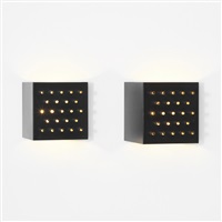 Clair-Obscur wall lights, pair, 1965